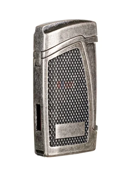Зажигалка сигарная Passatore, двойное пламя, с пробойником, серебристый антик 234-542