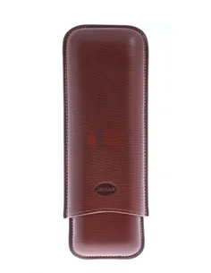 Чехол Jemar на 2 сигары (диаметром до 28 мм), натуральная кожа 497-2-Brown