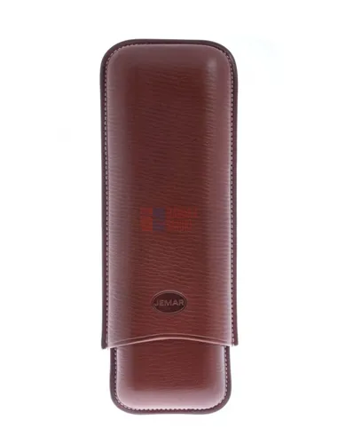 Чехол Jemar на 2 сигары (диаметром до 28 мм), натуральная кожа 497-2-Brown
