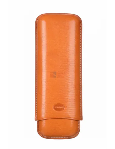 Чехол Jemar на 2 сигары (диаметром до 28 мм), натуральная кожа 497-2-Havana