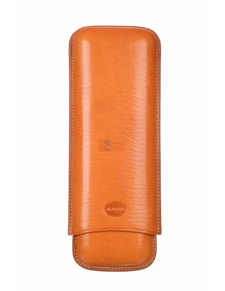 Чехол Jemar на 2 сигары (диаметром до 28 мм), натуральная кожа 497-2-Havana