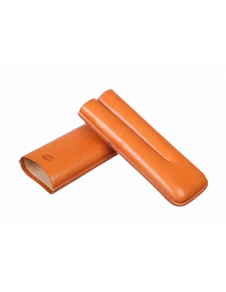Чехол Jemar на 2 сигары (диаметром до 28 мм), натуральная кожа 497-2-Havana