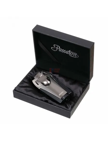 Зажигалка сигарная Passatore, двойное пламя, с пробойником 234-526