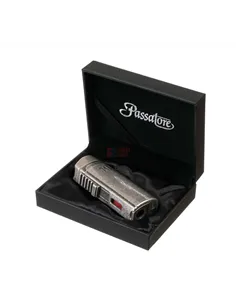 Зажигалка сигарная Passatore, тройное пламя, с пробойником и сигарным ложементом, серебристый антик 234-552