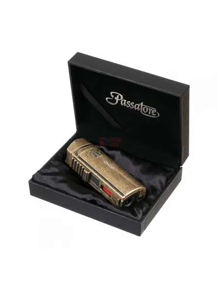 Зажигалка сигарная Passatore, тройное пламя, с пробойником и сигарным ложементом, античная медь 234-553