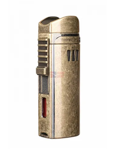 Зажигалка сигарная Passatore, тройное пламя, с пробойником и сигарным ложементом, античная медь 234-553