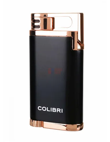 Зажигалка сигарная Colibri Belmont, черная-розовое золото-LI200C12
