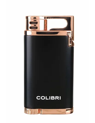 Зажигалка сигарная Colibri Belmont, черная-розовое золото-LI200C12