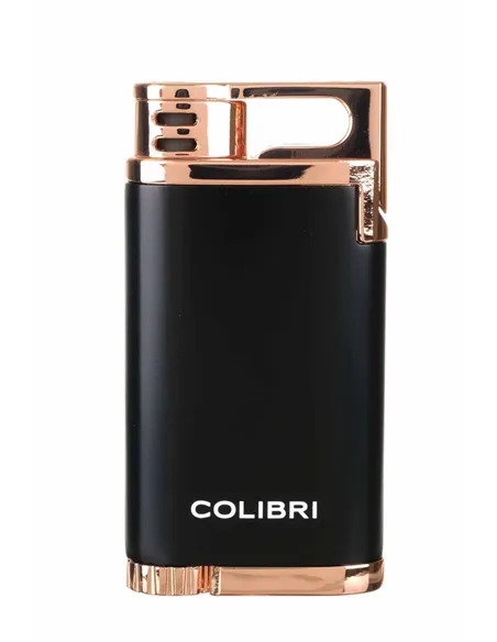 Зажигалка сигарная Colibri Belmont, черная-розовое золото-LI200C12