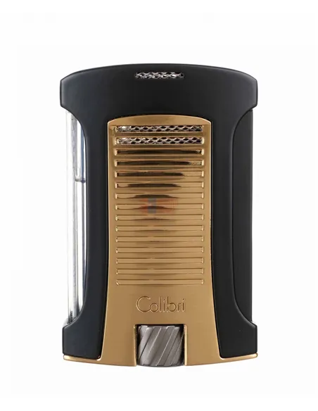 Зажигалка сигарная Colibri Daytona, черная- золото LI770T16