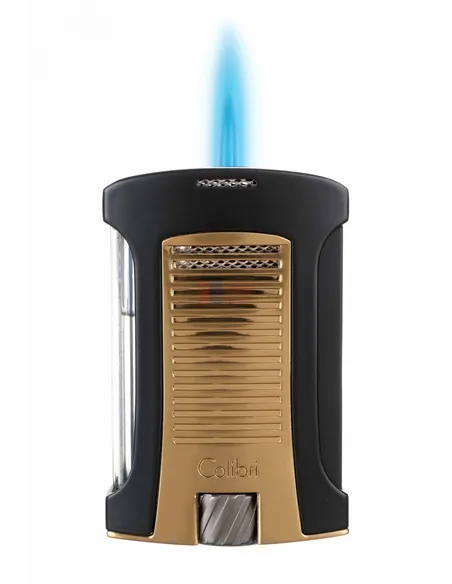 Зажигалка сигарная Colibri Daytona, черная- золото LI770T16
