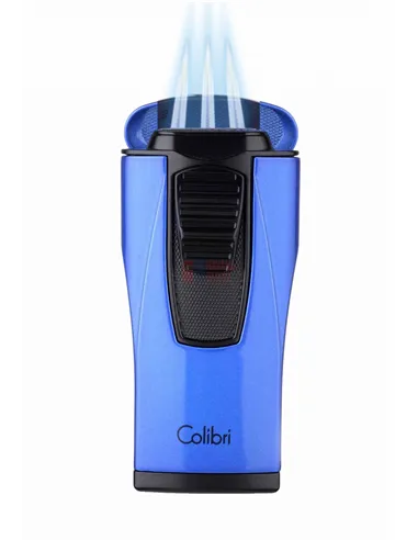 Зажигалка сигарная Colibri Monaco (тройное пламя), синий металлик LI880T8