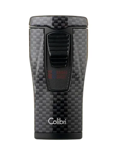 Зажигалка сигарная Colibri Monaco (тройное пламя), черный карбон LI880T10