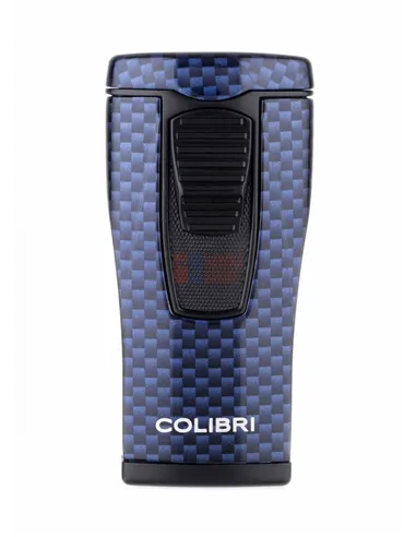 Зажигалка сигарная Colibri Monaco (тройное пламя), синий карбон LI880T13