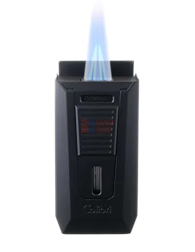 Зажигалка сигарная Colibri Slide (двойное пламя), черная-LI850T10