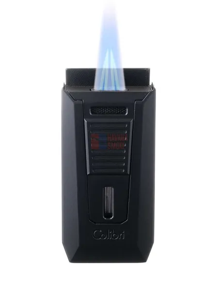 Зажигалка сигарная Colibri Slide (двойное пламя), черная-LI850T10