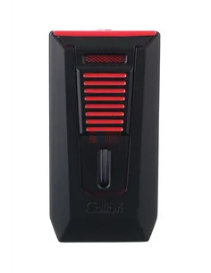 Зажигалка сигарная Colibri Slide (двойное пламя), черно-красная LI850T14