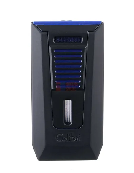 Зажигалка сигарная Colibri Slide (двойное пламя), черно-синяя-LI850T15