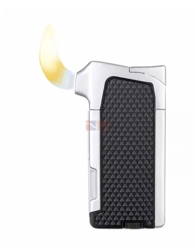Зажигалка трубочная Passatore с тампером, черная-хром 234-091