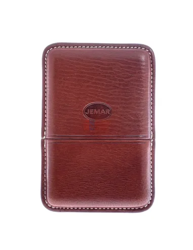 Сигаретница Jemar на 6 штук, натуральная кожа, коричневая (Испания) 151-6-Brown
