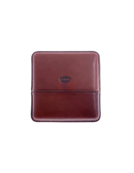 Сигаретница Jemar на 10 штук, натуральная кожа, коричневая (Испания) 151-10-Brown
