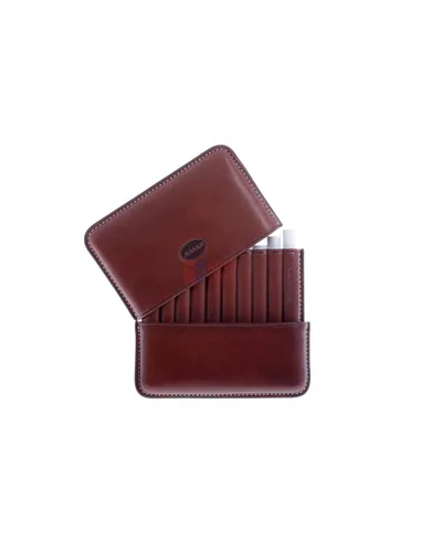 Сигаретница Jemar на 10 штук, натуральная кожа, коричневая (Испания) 151-10-Brown