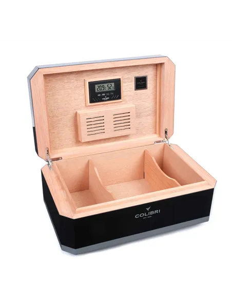 Хьюмидор Colibri Rally на 100 сигар, Алюминий и черный лак-HU360T1