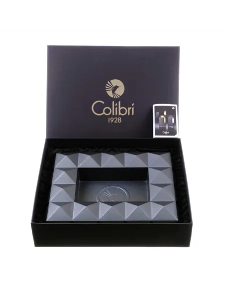 Пепельница Colibri Quasar на 8 сигар, Оружейная сталь-AT100T3