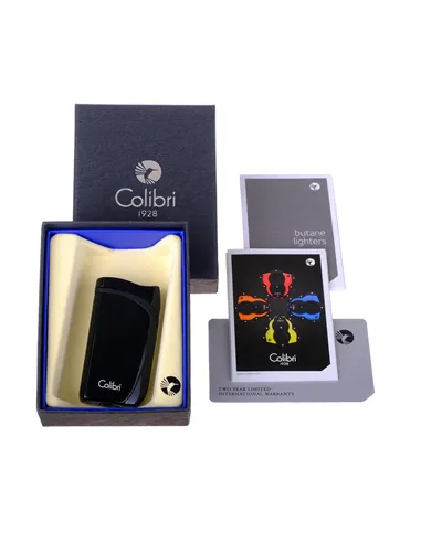 Зажигалка сигарная Colibri Falcon, черный металлик-LI310T10