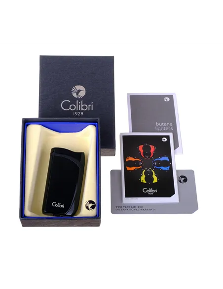 Зажигалка сигарная Colibri Falcon, черный металлик-LI310T10