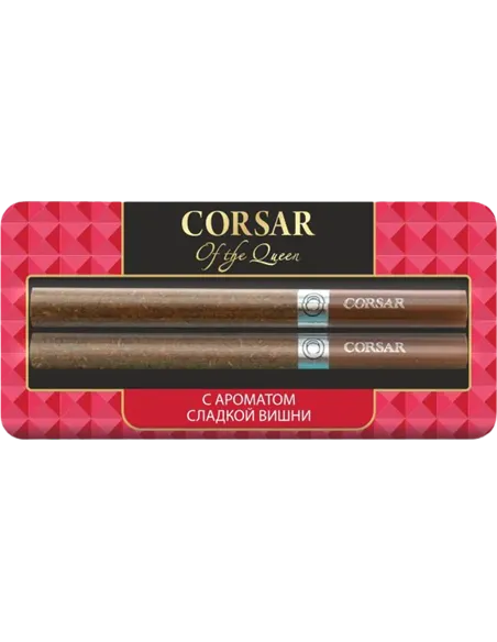 Сигариллы Corsar Of The Queen - Sweet Cherry (с ароматом сладкой вишни) - 2 шт. (Блистер)