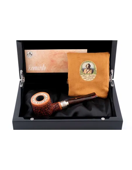 Трубка SER JACOPO Leonardo da Vinci Rustic Straight Cumberland в шкатулке