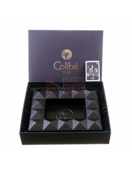 Пепельница Colibri Quasar на 8 сигар, Черный лак AT100T1 - купить в интернет-магазине Havana Smoke
