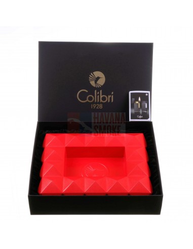 Пепельница Colibri Quasar на 8 сигар, Красный лак AT100T4 - купить в интернет-магазине Havana Smoke