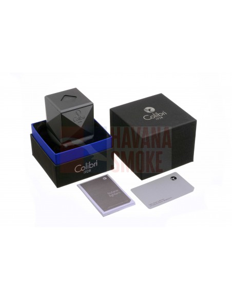 Зажигалка настольная Colibri Quasar, тройное турбопламя, Черный лак LI710T1 - купить в интернет-магазине Havana Smoke