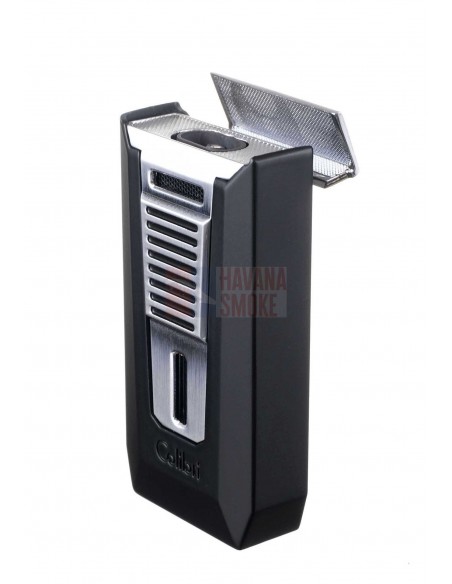 Зажигалка сигарная Colibri Slide (двойное пламя), черная-хром - купить в интернет-магазине Havana Smoke