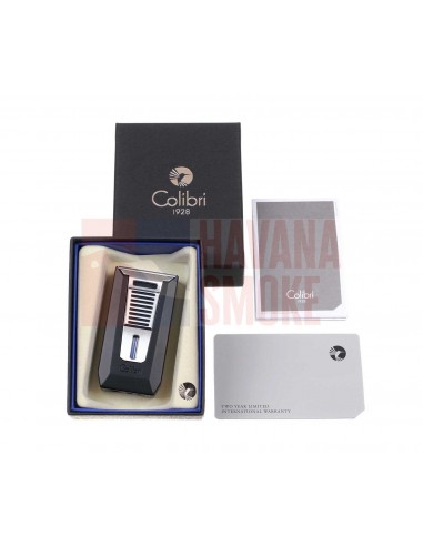 Зажигалка сигарная Colibri Slide (двойное пламя), черная-хром - купить в интернет-магазине Havana Smoke