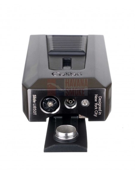 Зажигалка сигарная Colibri Slide (двойное пламя), черная-оружейная сталь LI850T12 - купить в интернет-магазине Havana Smoke