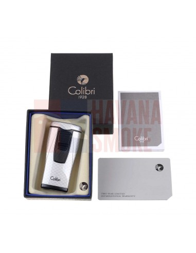 Зажигалка сигарная Colibri Monaco (тройное пламя), серебристый карбон - купить в интернет-магазине Havana Smoke