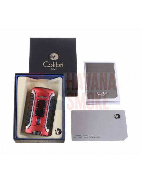 Зажигалка сигарная Colibri Apex, красная - купить в интернет-магазине Havana Smoke