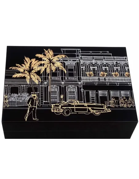 Хьюмидор Gentili Havana на 50 сигар, Черный лак