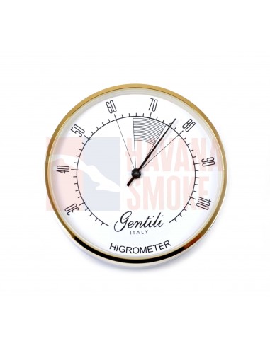 Гигрометр Gentili аналоговый, высокоточный, золото (Италия) - купить в интернет-магазине Havana Smoke