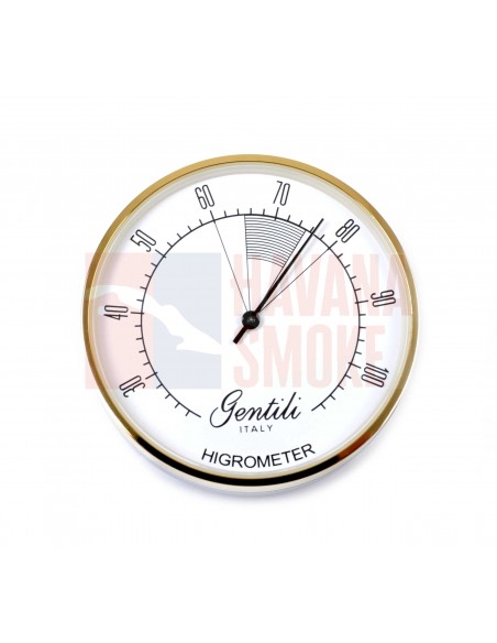 Гигрометр Gentili аналоговый, высокоточный, золото (Италия) - купить в интернет-магазине Havana Smoke