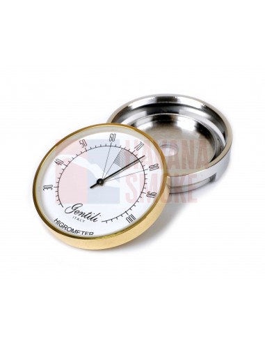 Гигрометр Gentili аналоговый, высокоточный, золото (Италия) - купить в интернет-магазине Havana Smoke