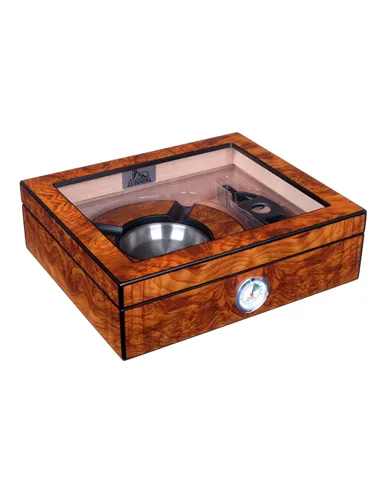 Хьюмидор Lubinski на 30 сигар с подарочным набором, Вяз матовый QB309