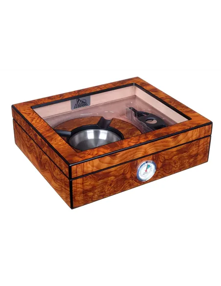 Хьюмидор Lubinski на 30 сигар с подарочным набором, Вяз матовый QB309