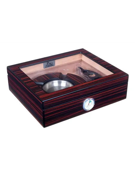 Хьюмидор Lubinski на 30 сигар с подарочным набором, Эбеновое дерево QB310