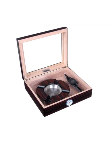 Хьюмидор Lubinski на 30 сигар с подарочным набором, Эбеновое дерево QB310