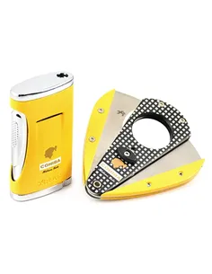 Подарочный набор - зажигалка+гильотина - Cohiba & Xikar