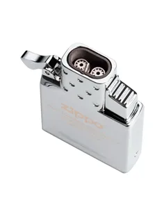             65827 Газовый вставной блок для широкой зажигалки Zippo, двойное пламя, нержавеющая сталь